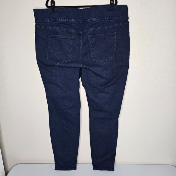 Old Navy 24T Tall Long Dark Wash Mid Rise Wow Super Skinny Jeggings Denim Jeans - Picture 4 of 6